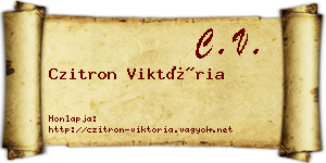 Czitron Viktória névjegykártya